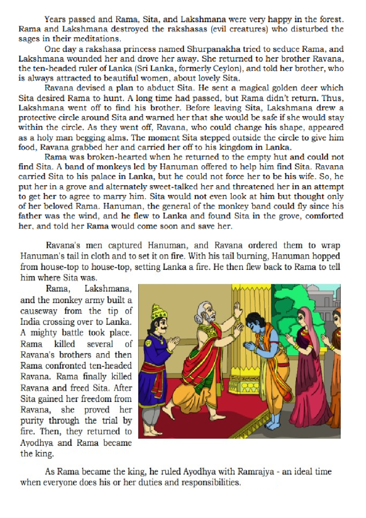 The story of Ramayana - Physical Education - Studocu