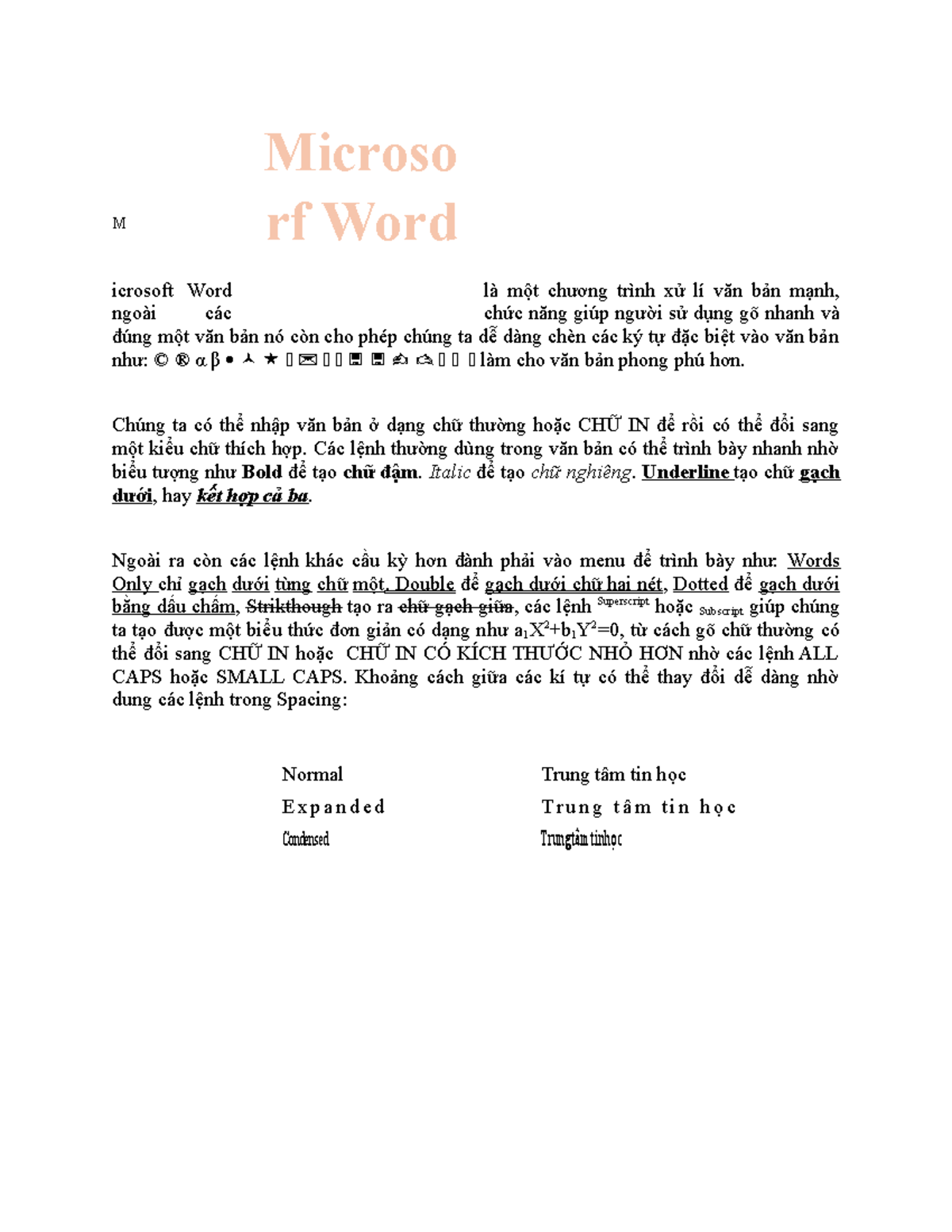 Microsoft Word bài thực hành số 5 năng lực số ứng dụng M icrosoft