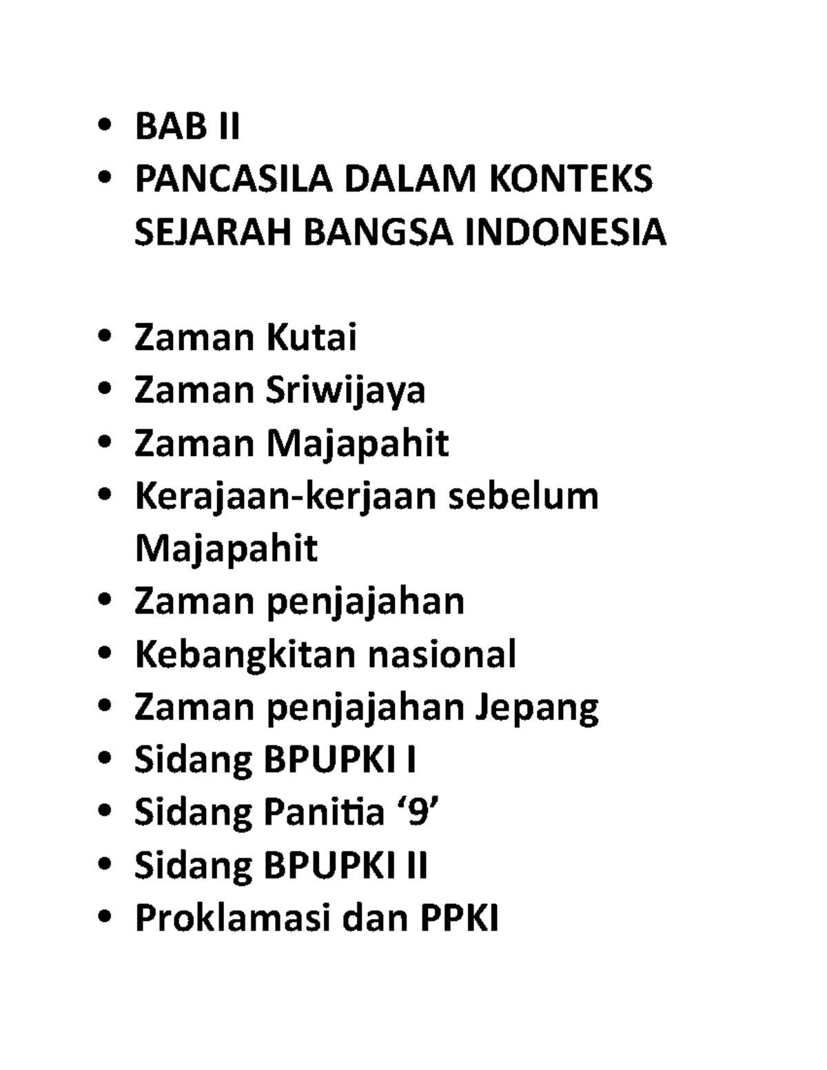 Sejarah B. Indonesia - • BAB II • PANCASILA DALAM KONTEKS SEJARAH ...