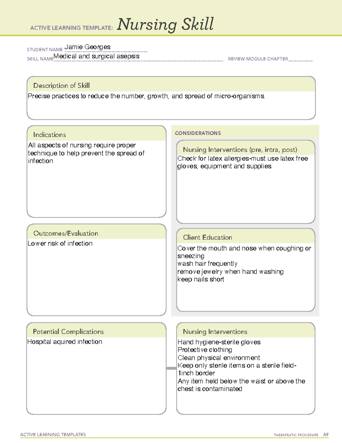 Active Learning Template Nursing Skill form - ACTIVE LEARNING TEMPLATES ...