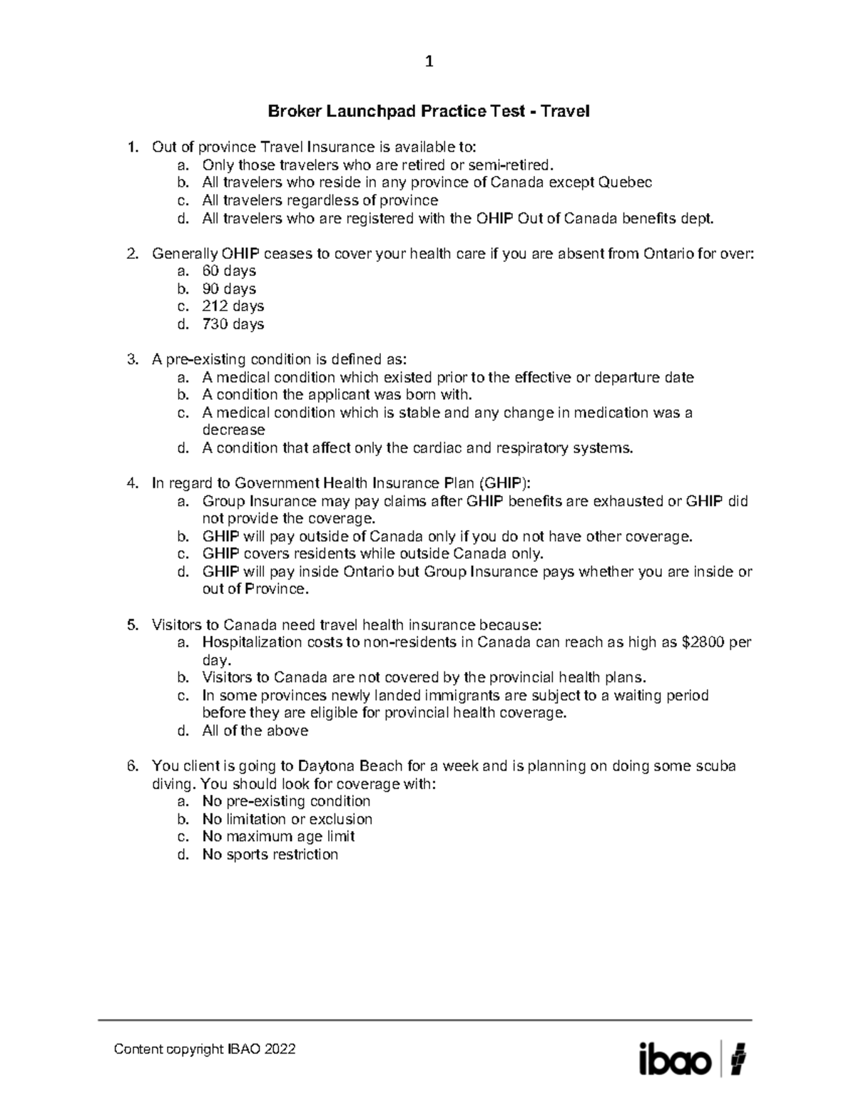 Broker Launchpad Practice Test Travel Learner Answers Broker