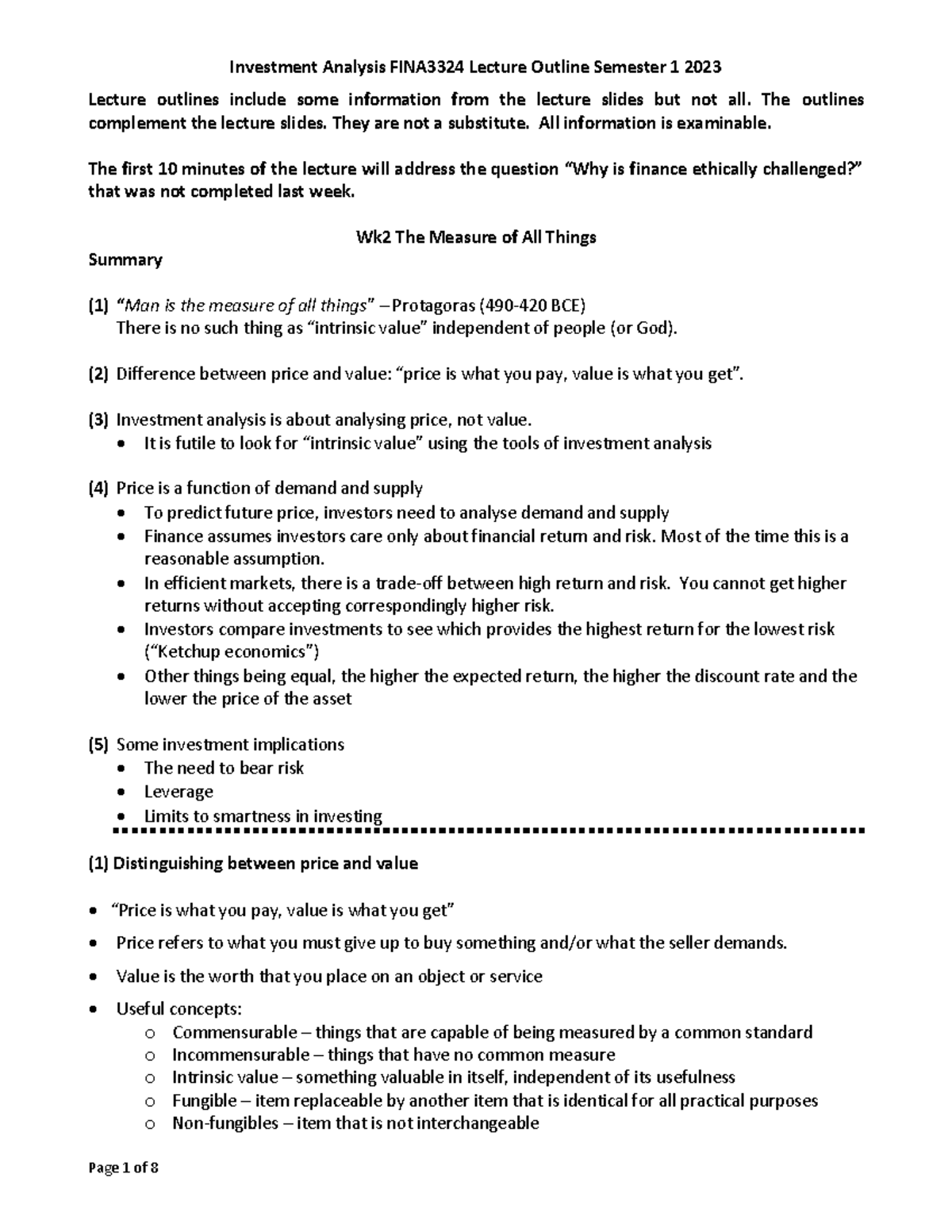 lecture 2 outline notes - Lecture outlines include some information ...