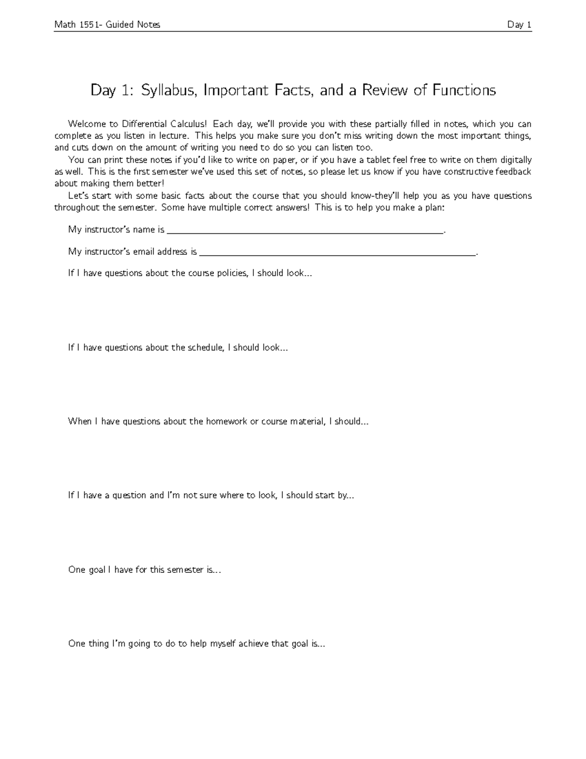 Day 1 - 7YHSDFGJ,THGRFDHGJH, - Math 1551- Guided Notes Day 1 Day 1 ...