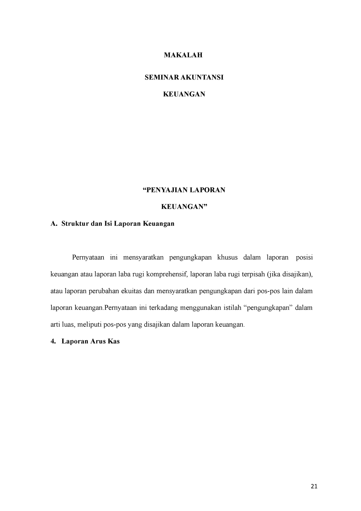 4.Laporan Arus Kas Dan Catatan Atas Laporan Keuangan - MAKALAH SEMINAR ...