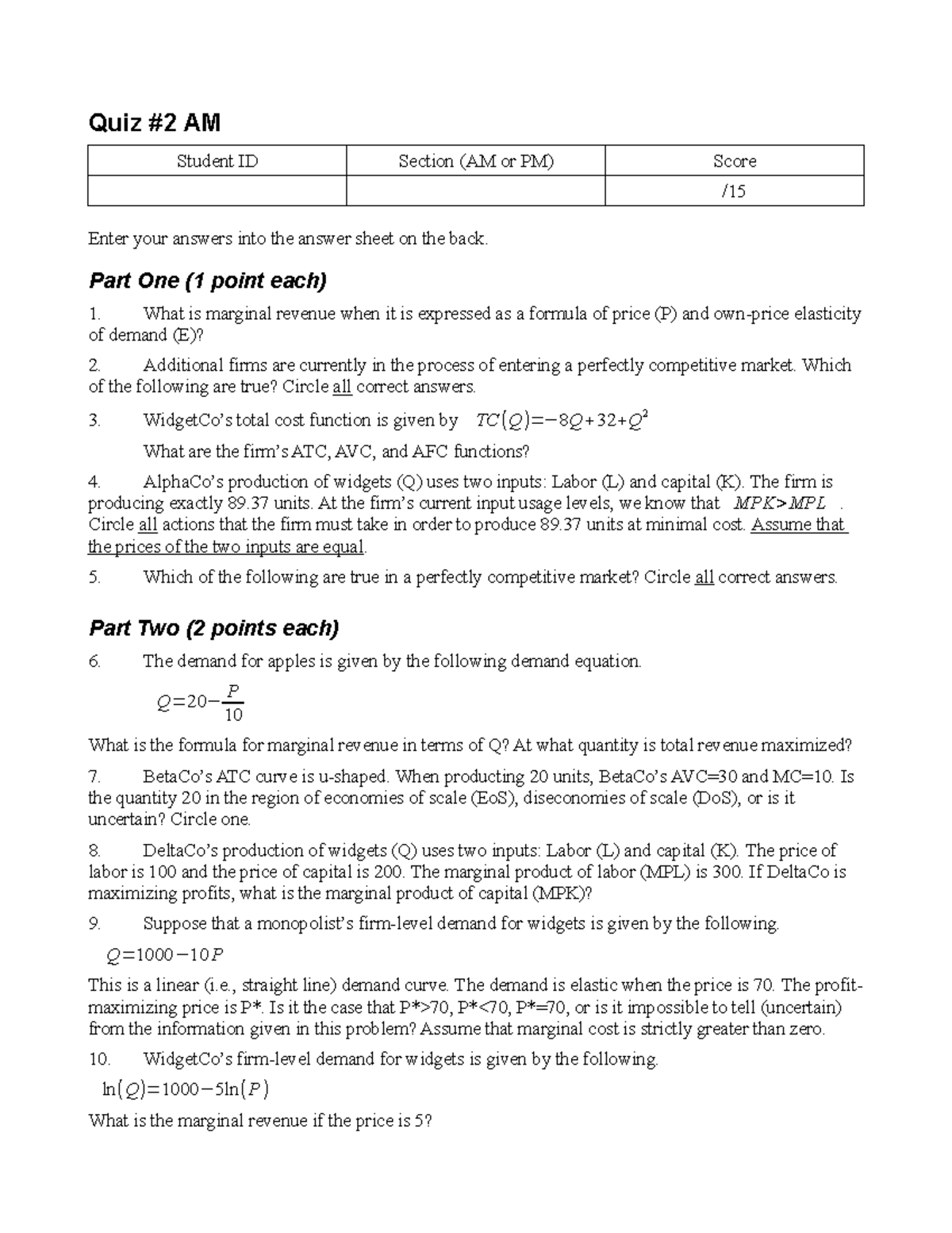 2013-quiz2a-key-past-mid-term-solution-keys-quiz-2-am-student-id