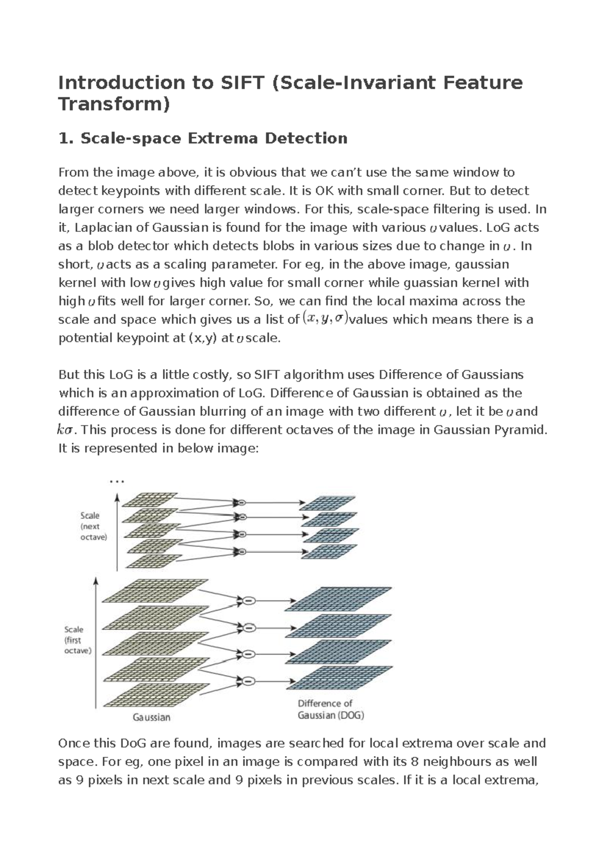 Introduction to SIFT SIFT Introduction to SIFT (ScaleInvariant Feature Transform) 1. Studocu