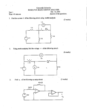 Exam ELEC273 Fall 2021-v1 - ELEC273 Electrical Circuits Fall 2021 ...
