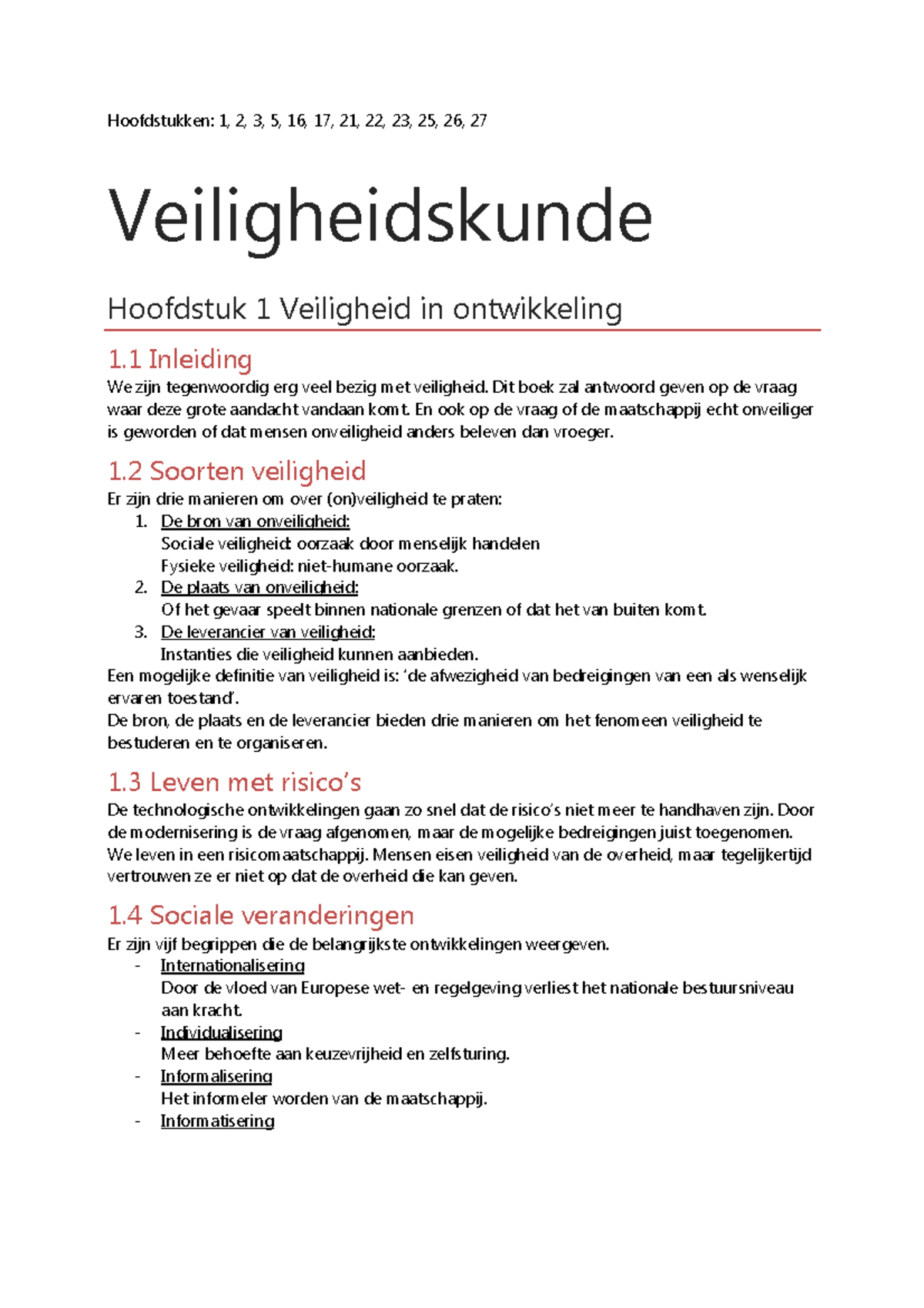 Beknopte Samenvatting: Boek "Basisboek Integrale Veiligheid ...