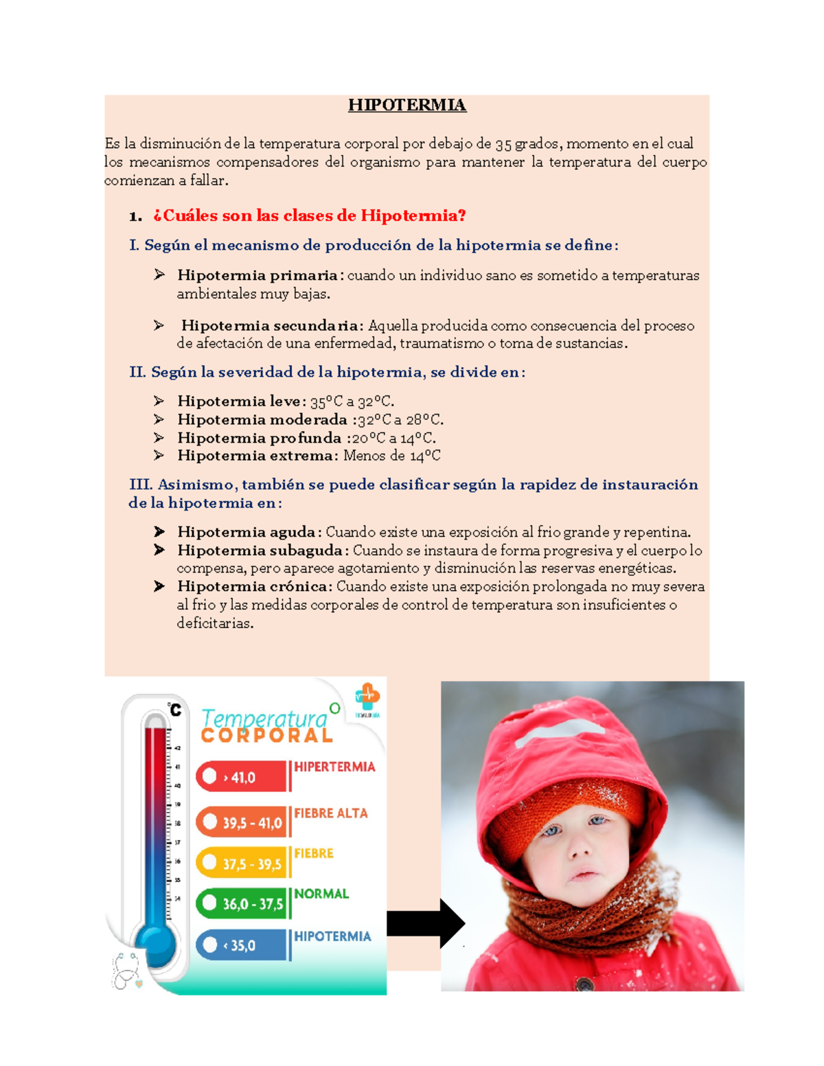 Tarea Nº11 Hipotermia Y Golpes DE Calor - HIPOTERMIA Es La Disminución ...