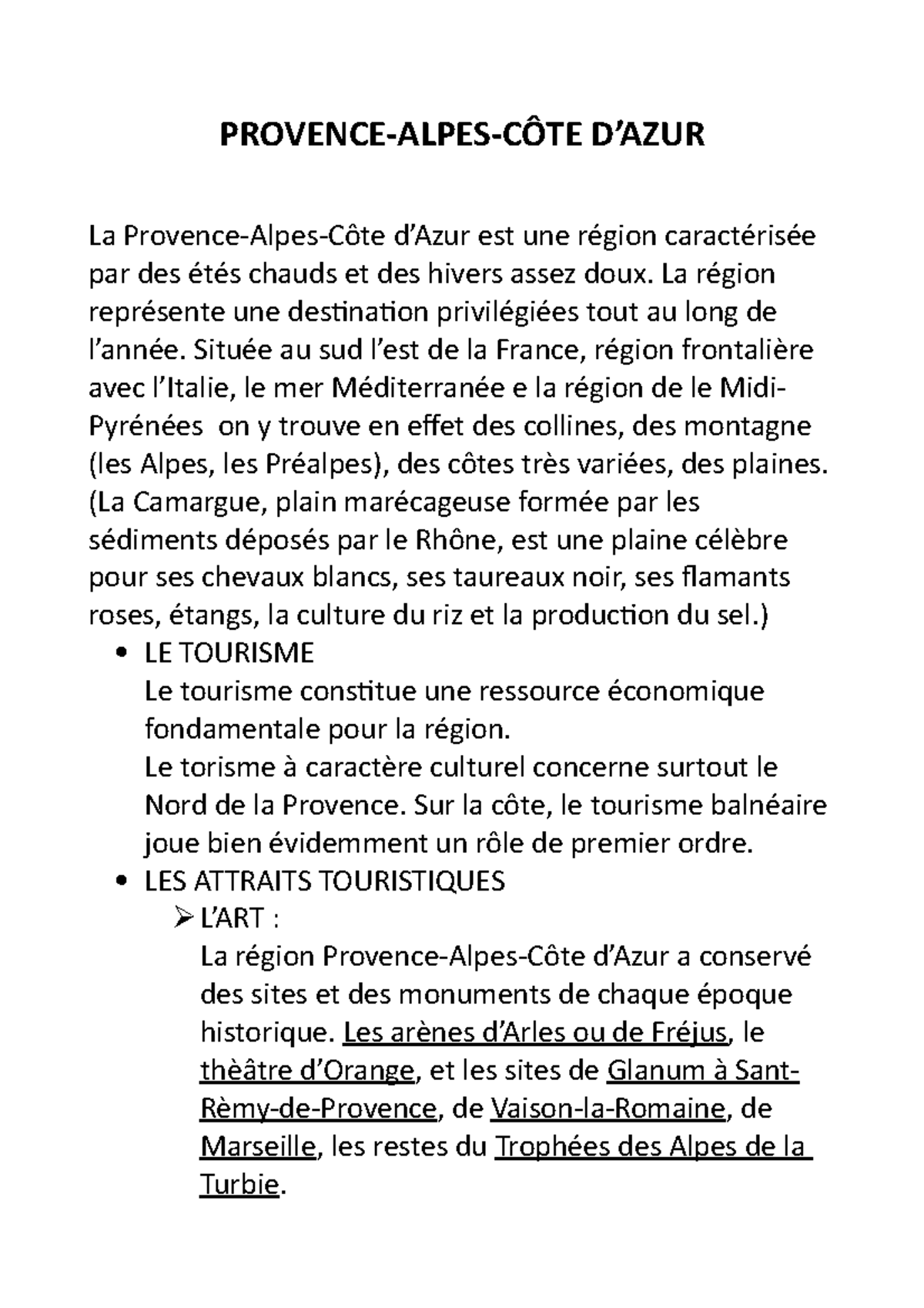 Provence 1 PROVENCEALPESCÔTE D’AZUR La ProvenceAlpesCôte d’Azur