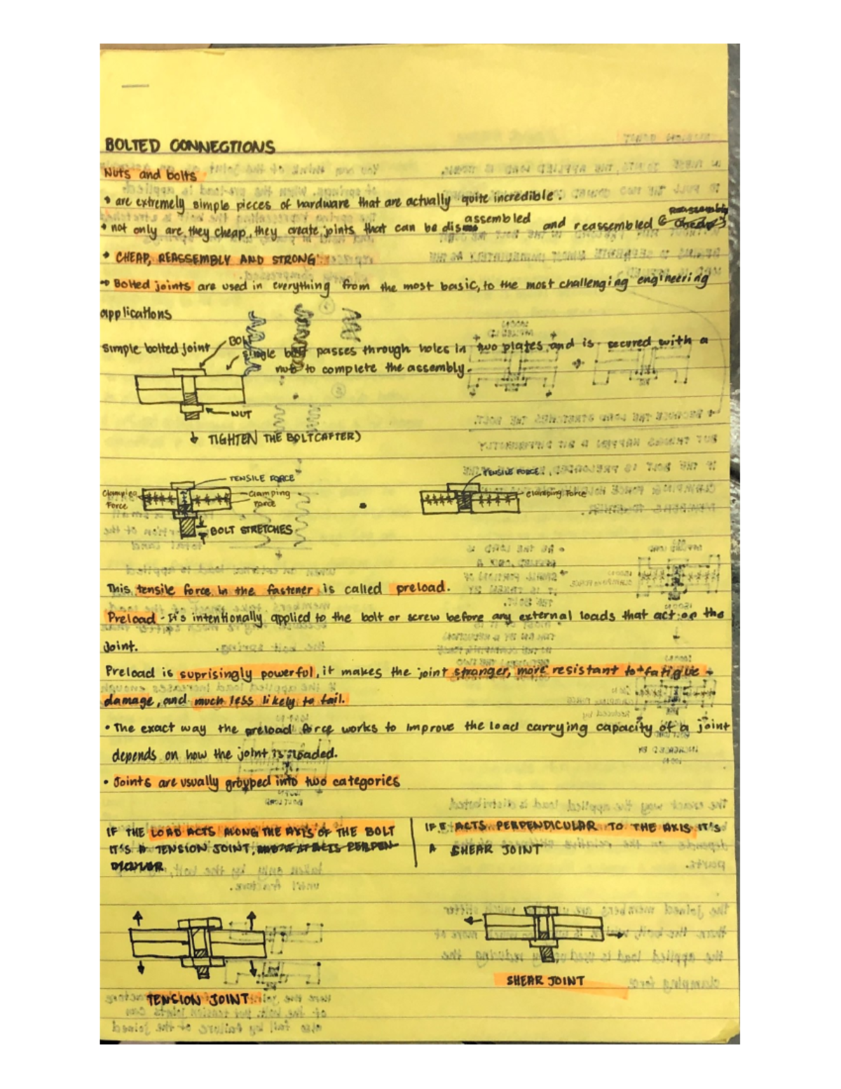 LECTURE NOTES - Bolts - BOLTED CONNECTIONS Nuts and bolts are extremely ...