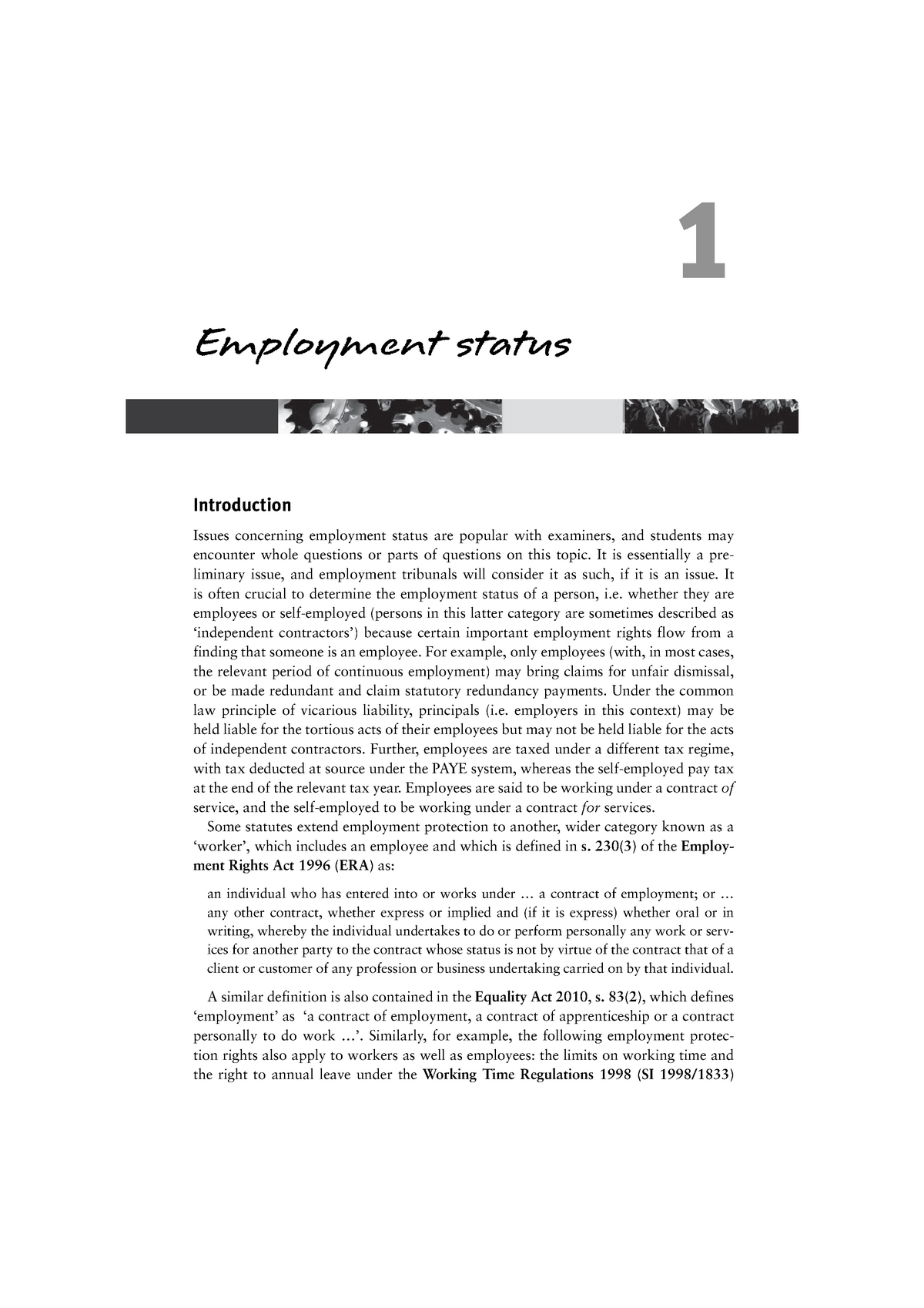 thesis about employment status