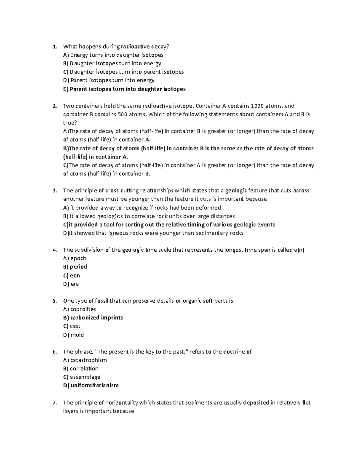 Chapter 11, Geologic Time - What Happens During Radioactive Decay? A 