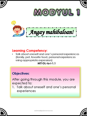 Assessment of learning 1 module - Assessment in Learning 1 Educ 6 ...