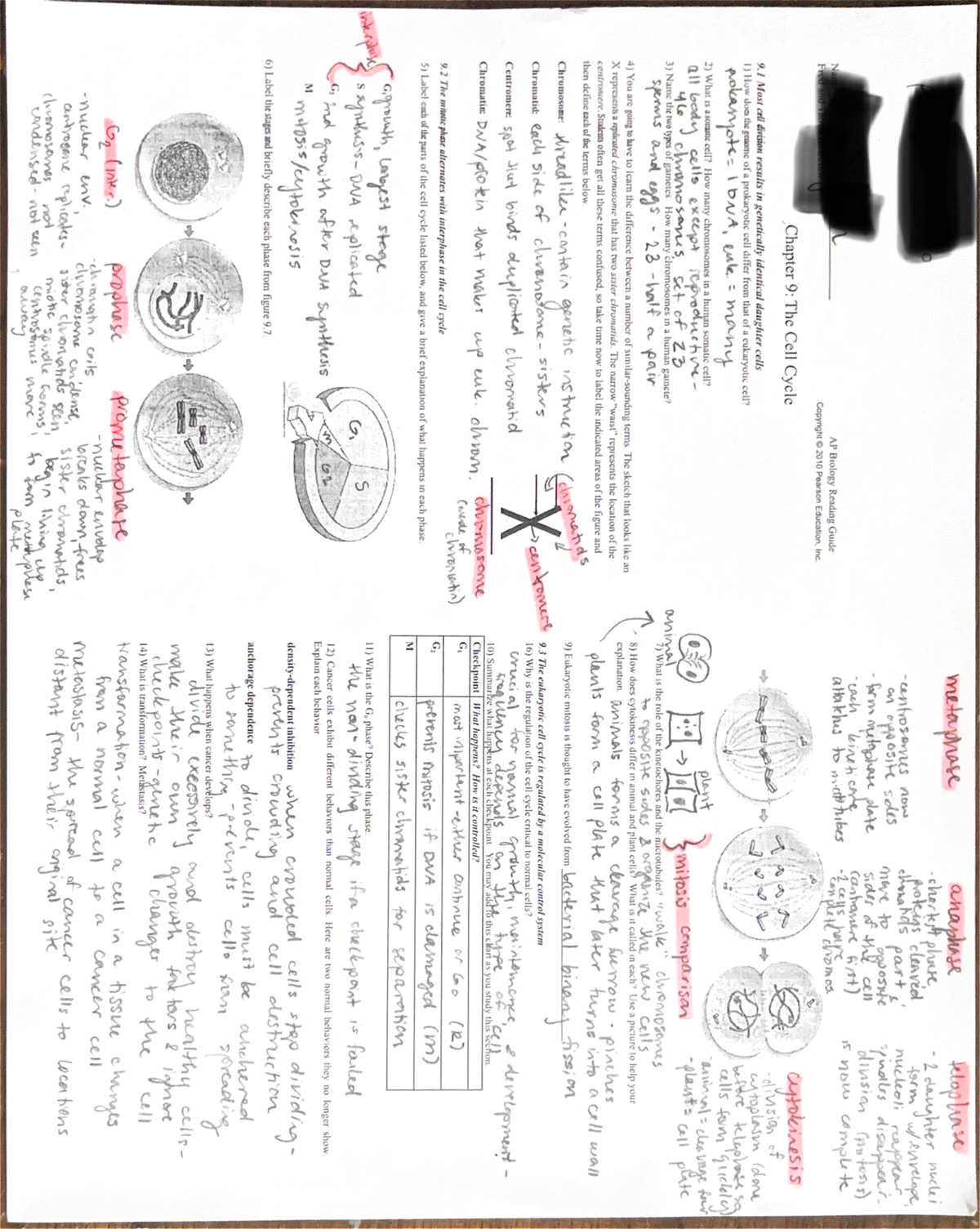 AP Biology Unit 6 Reading Guide - Studocu