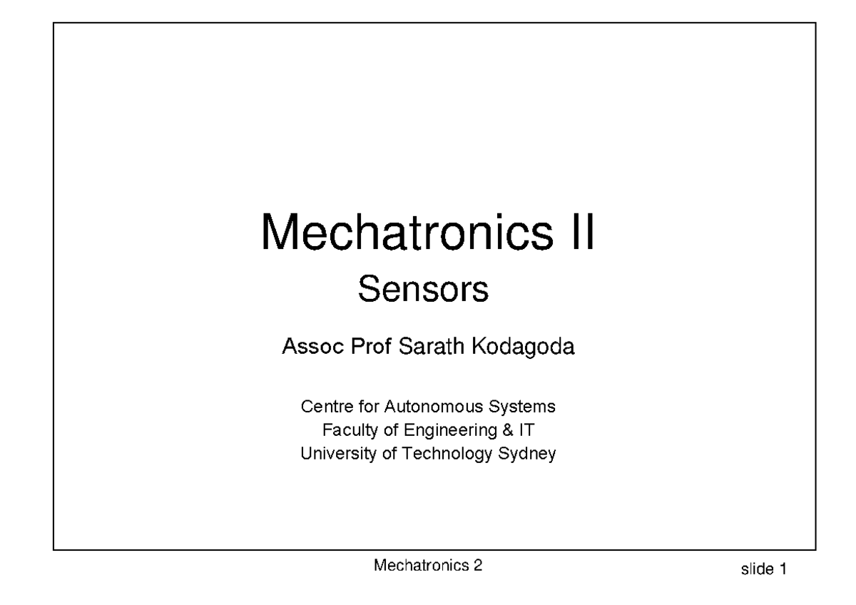 Sensors Lecture Slideshow - 048623 - Studocu