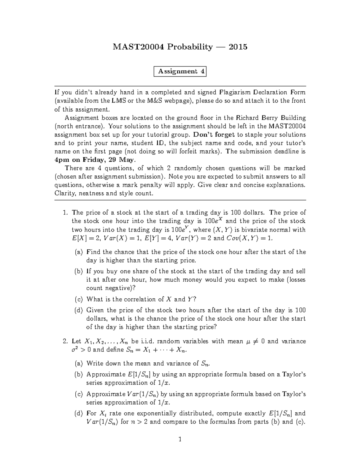 Exercises Assignment 4 15 Questions And Answers Pdf Studocu