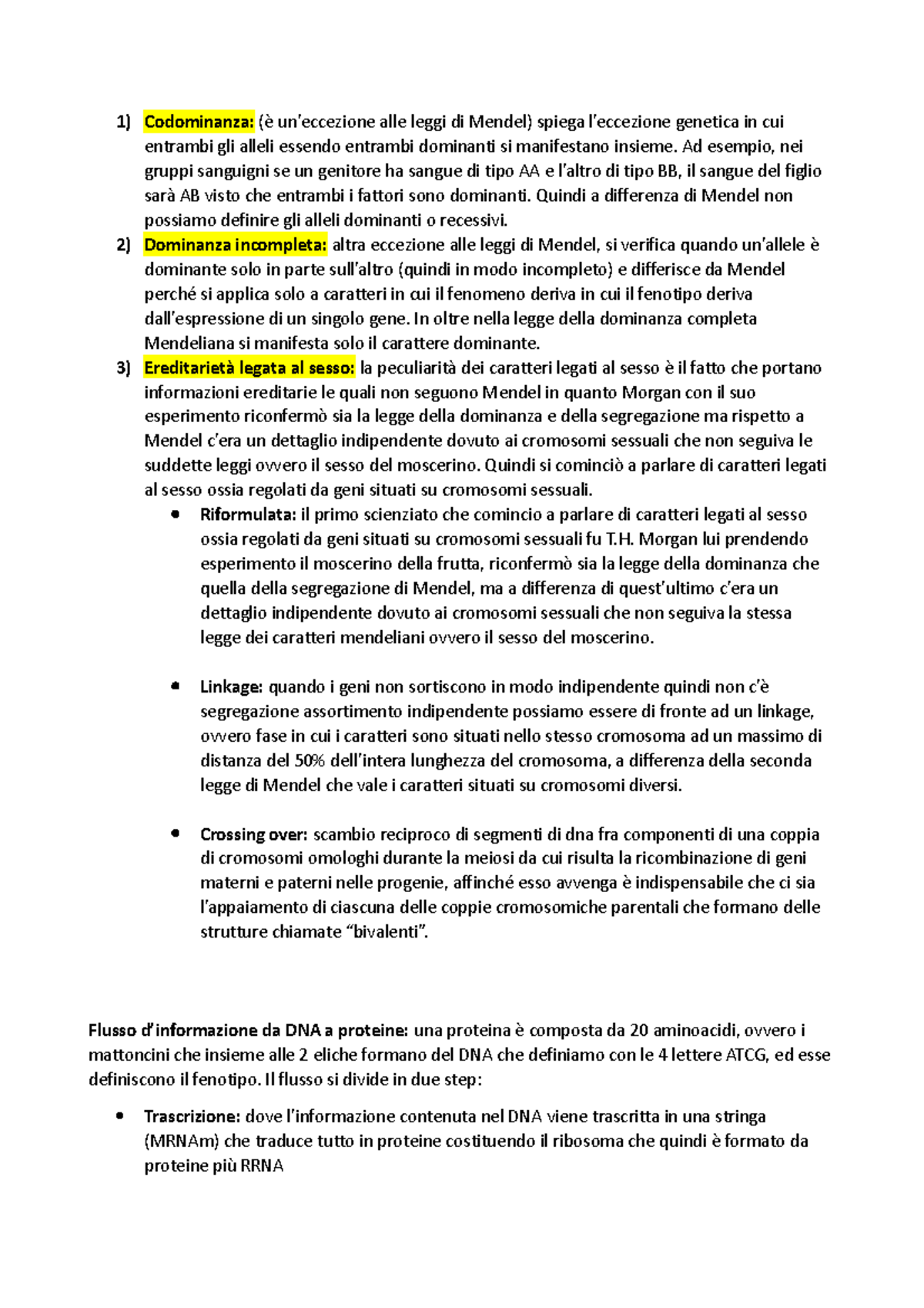 Codominanza food production Codominanza (è un’eccezione alle leggi