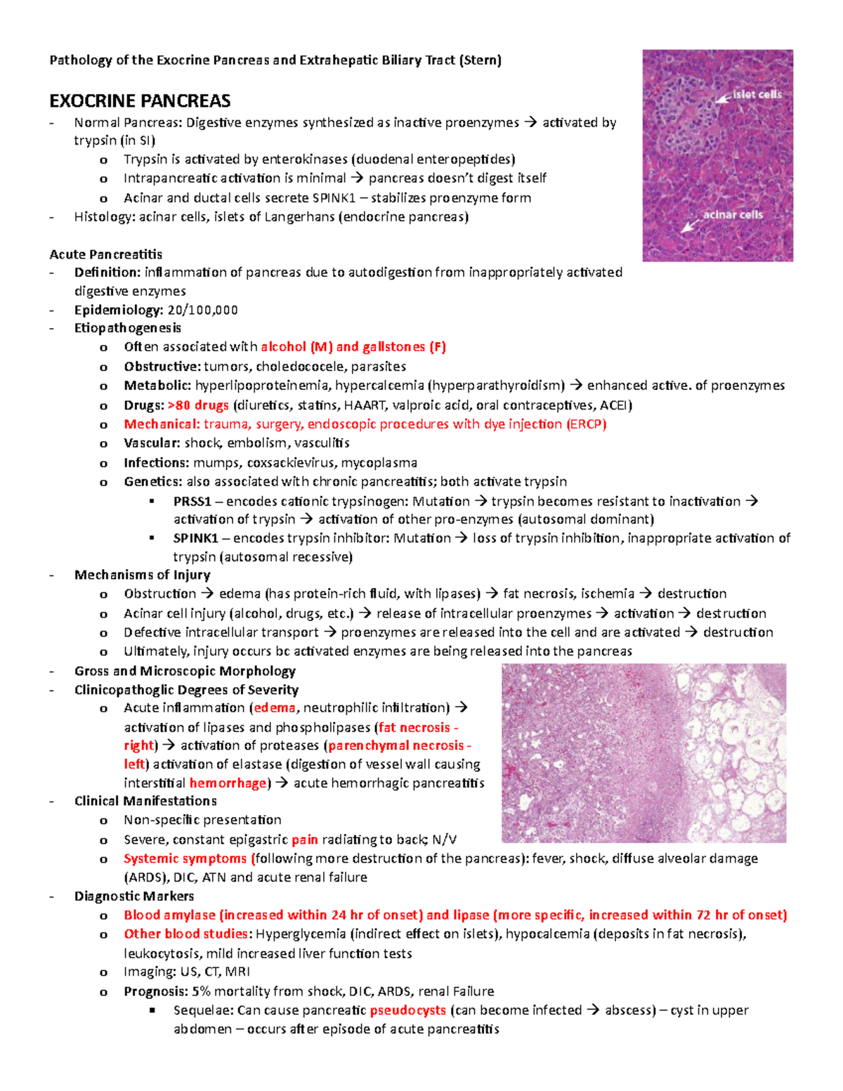 18. Pathology Of The Exocrine Pancreas And Extrahepatic Biliary Tract ...