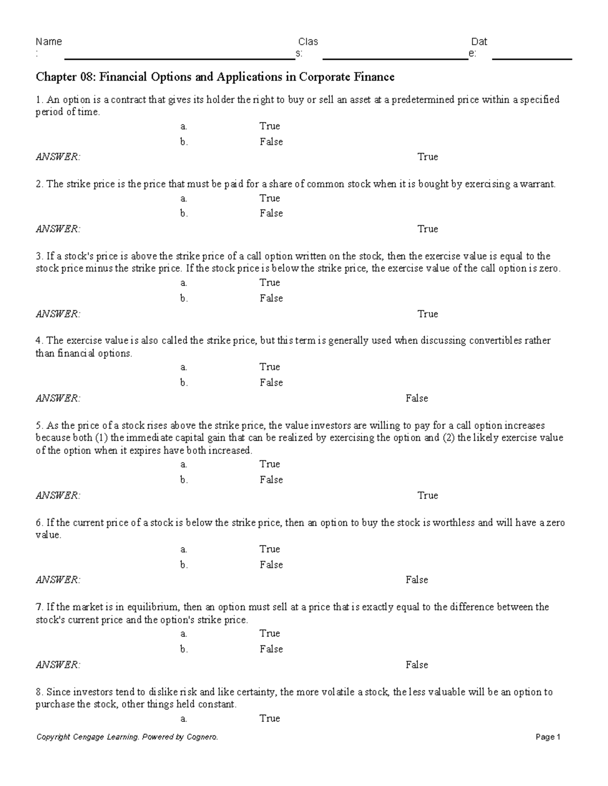 Chapter 08 Financial Options and Applications in Corporate Finance - An ...