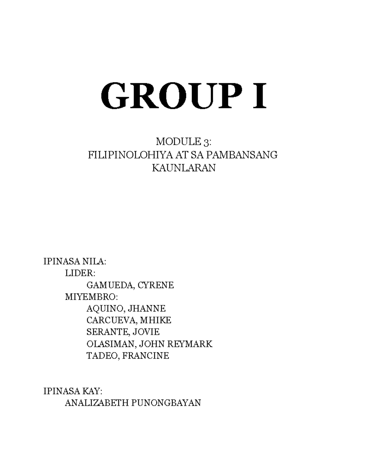 Group 1 1 BSA-2 - Module 3 - Kalagayan Ng Pambansang Industriya Sa ...