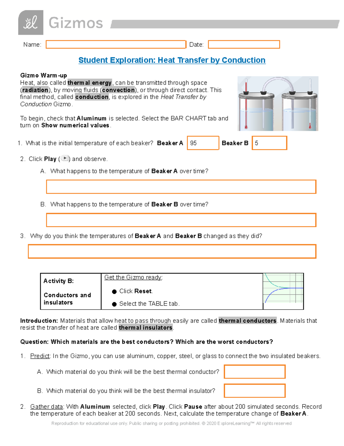 Damarius Rivera wk 11Heat Transfer Gizmos 12472054 Name Date