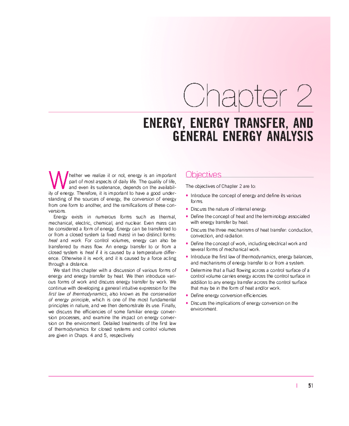 Chapter 2 - Chapter 2 ENERGY, ENERGY TRANSFER, AND GENERAL ENERGY ...