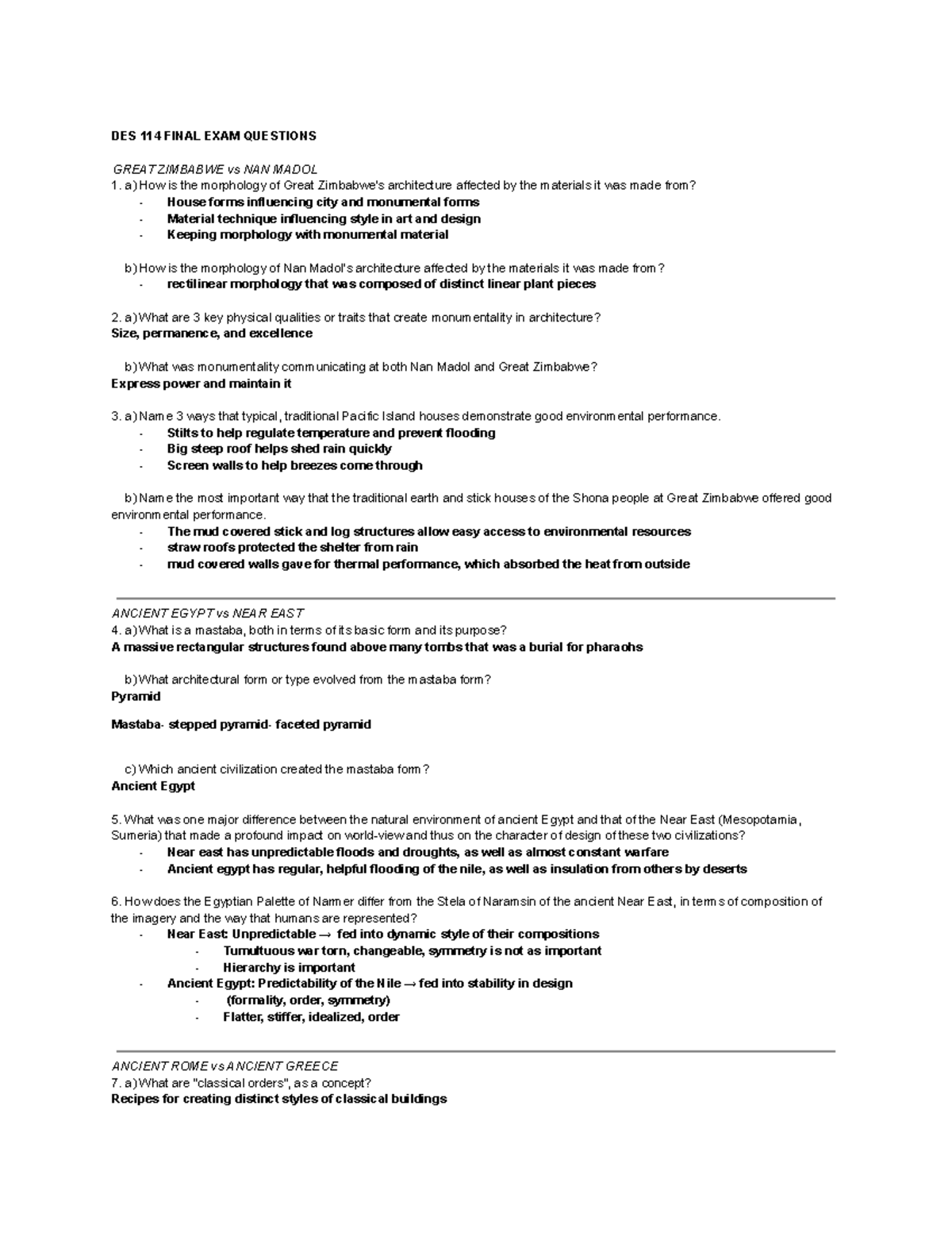 DES 114 Final EXAM Questions - DES 114 FINAL EXAM QUESTIONS GREAT ...