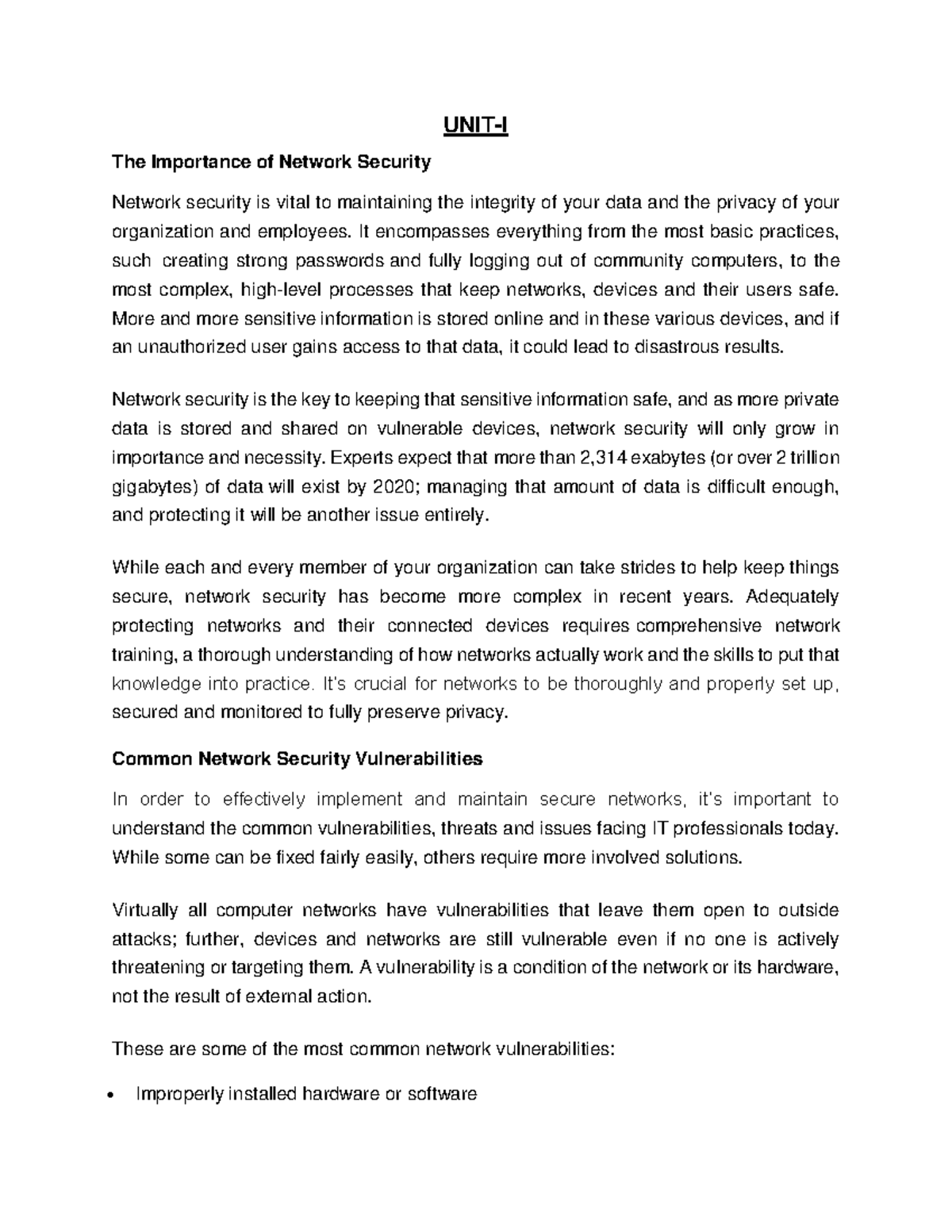 Sct unit i secure coding techniques unit i the importance of