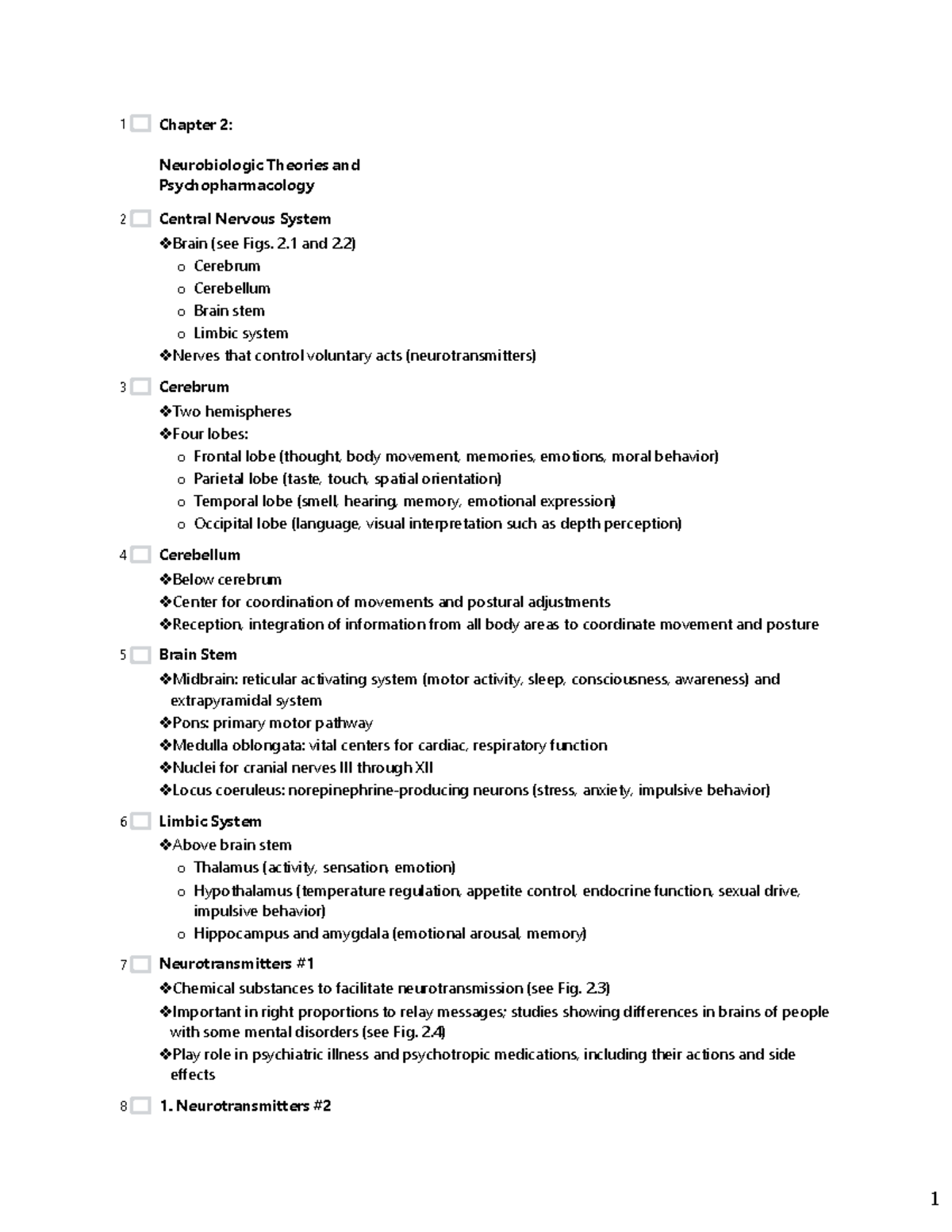 Chapter # 2- Neurobiological Theories and Psychopharmacology - Chapter ...