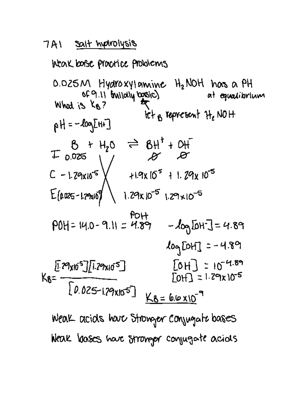 Salt Hydrolysis - Robert McGaff - Al Salthydrolysis Weak base practice ...