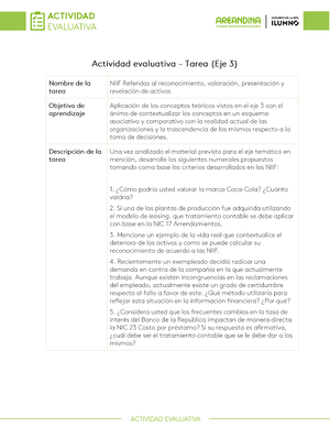 Actividad Evaluativa – EJE 4 NIIF - ACTIVIDAD EVALUATIVA – EJE 4 NIIF ...