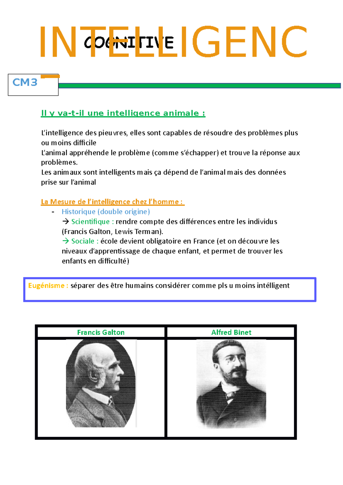 IC - Notes de cours de M. Lafargue à l'URCA intelligence cognitive - Il ...