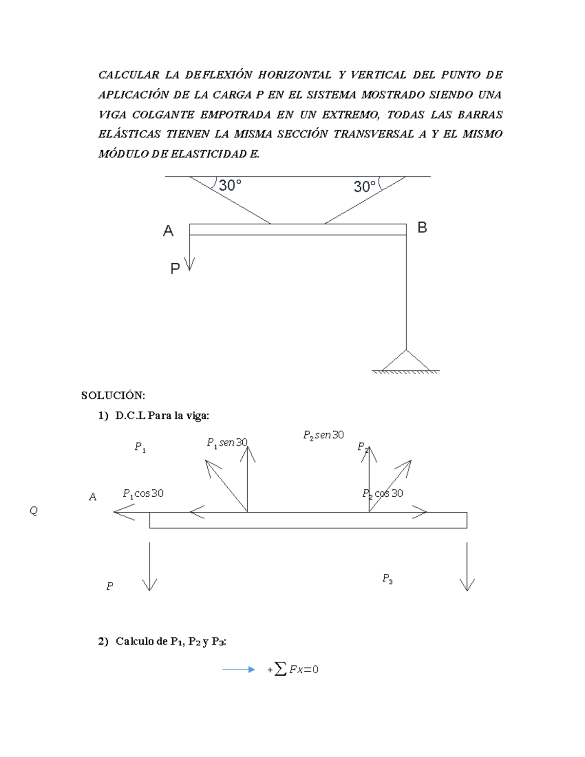 2 Ejercicios - Apuntes 2 - CALCULAR LA DEFLEXIÓN HORIZONTAL Y VERTICAL ...