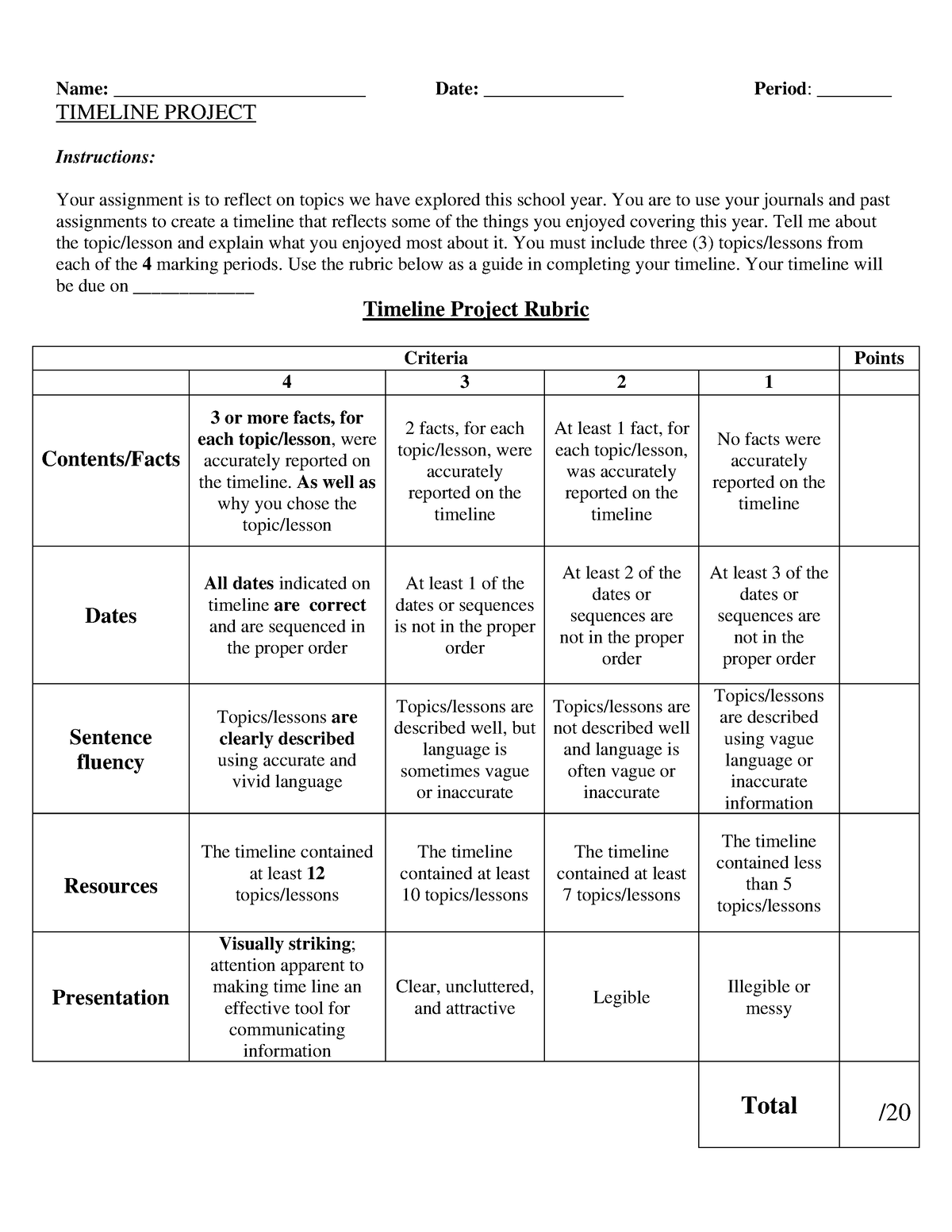 timeline-rubric-name-date