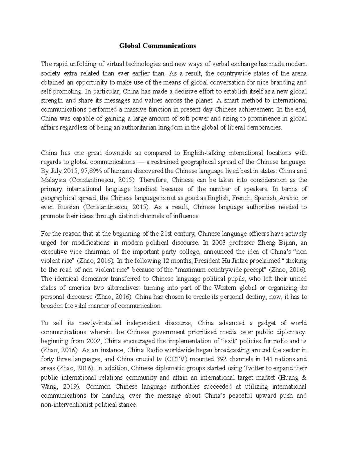 Global Communications - As a result, the countrywide states of the ...