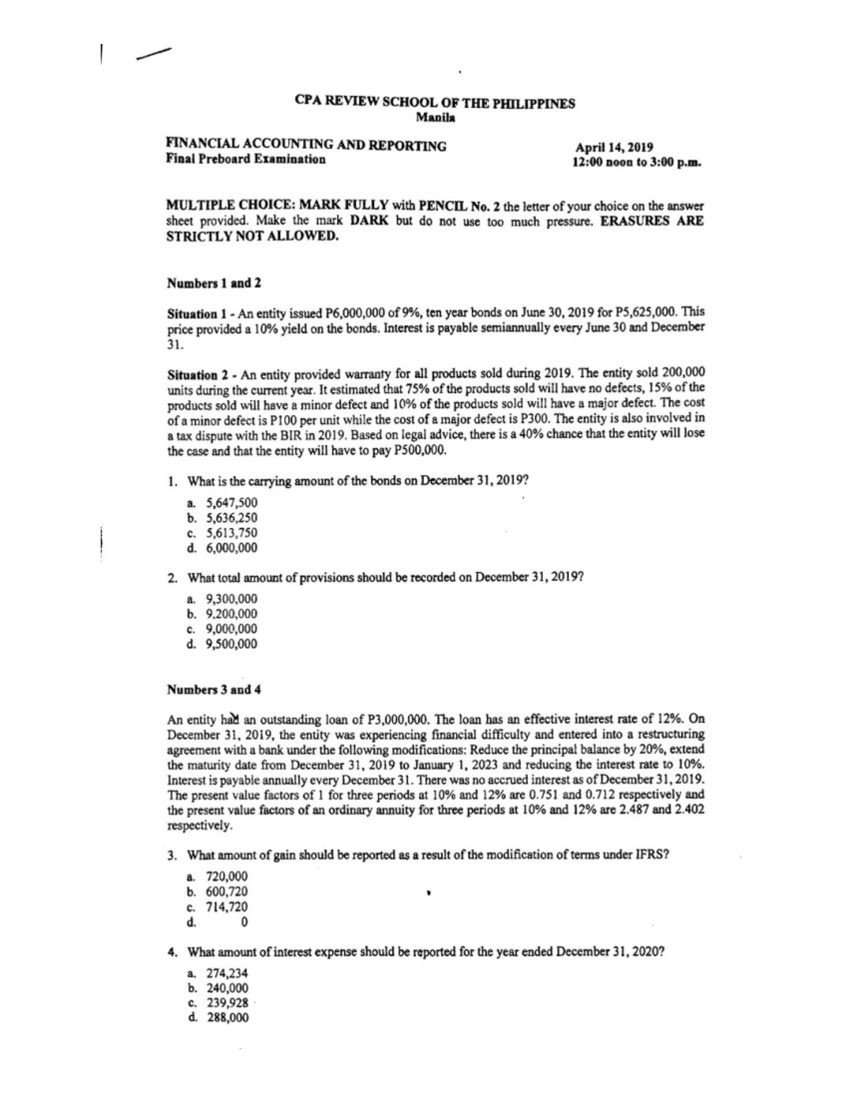 FAR Final Preboard - Reviewer financial accounting reporting ...