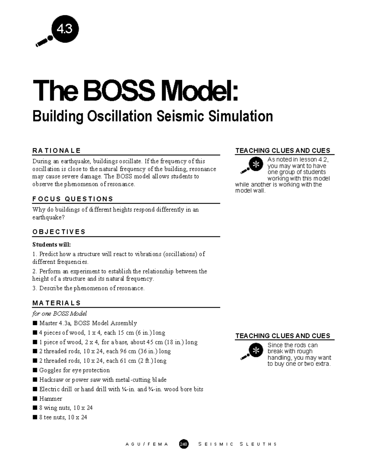 Original Bossmodel - model on buildings and how resonance affects it ...