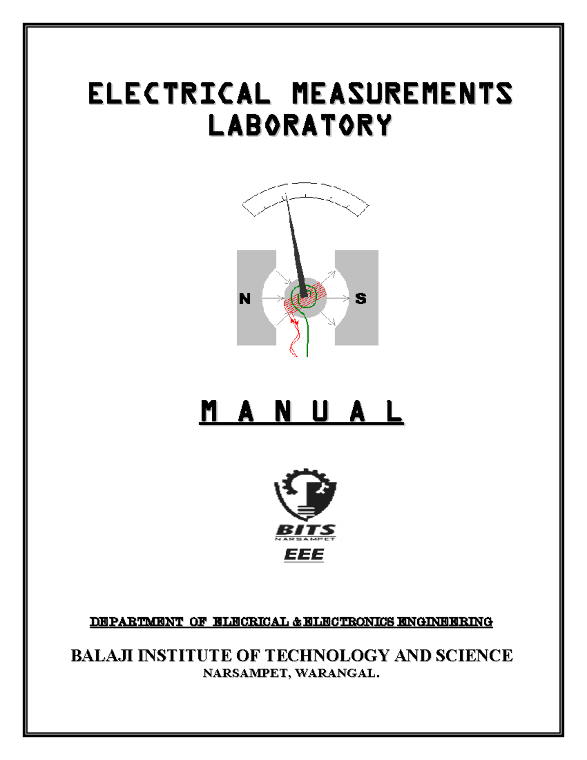 Electrical Measurements LAB Manual 4 1 EELLEECCTTRRIICCAALL