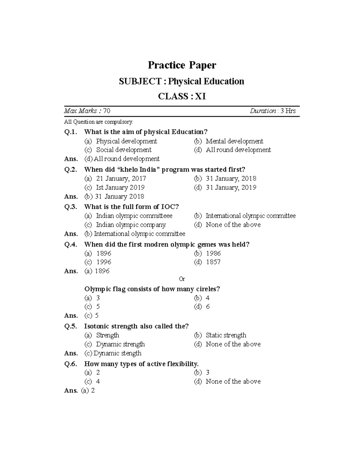 11-Sample-Papers-Physical-Education-2023 -24-English - Practice Paper ...