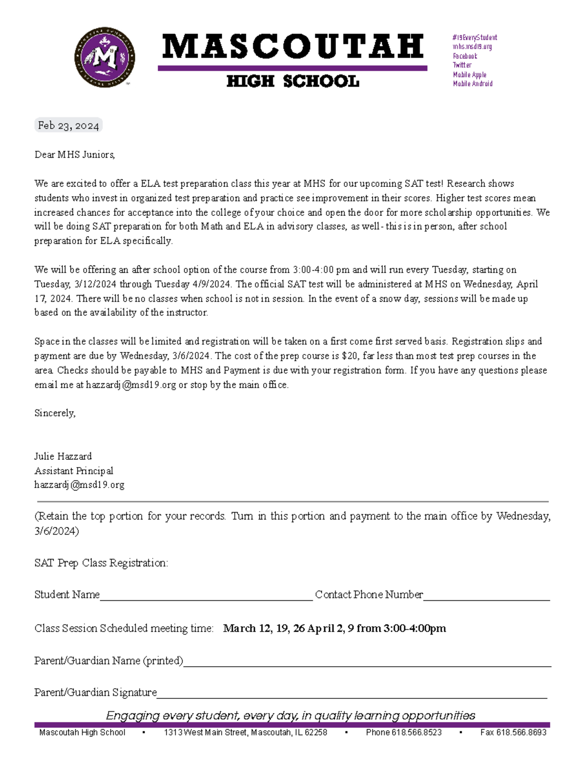 2024 SAT Test Prep Letter - MASCOUTAH #19EveryStudent mhs.msd19 ...