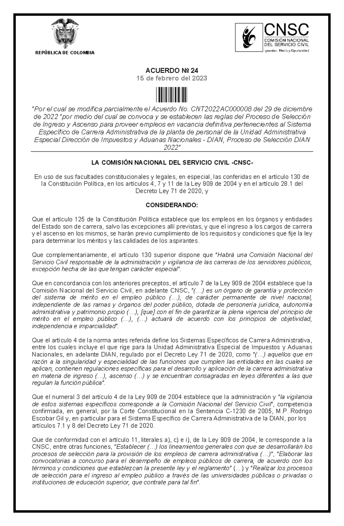 3 Acuerdo Modifica P Aaaa Acuerdo No 24 15 De Febrero Del 2023 24