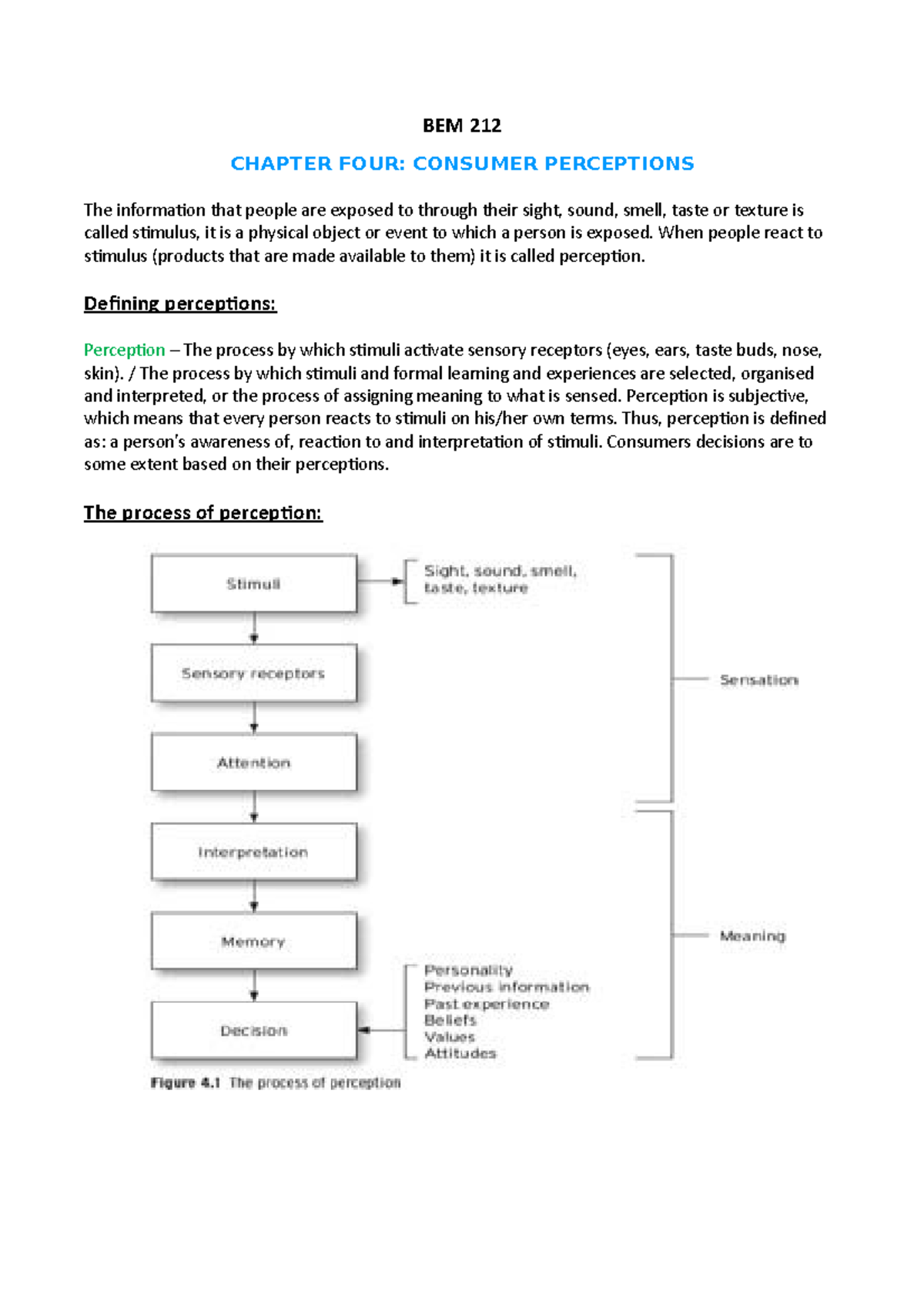 Chapter 4 - Summary Business management - BEM 212 CHAPTER FOUR ...