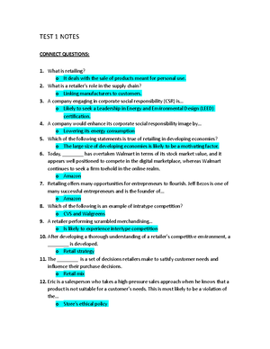 Chapter 1 Notes - Chapter 1 Notes Introduction to the World of ...