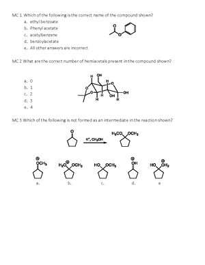 Table of reactants-Exam 2 - Reactant Description Mechanism Cro3 ...