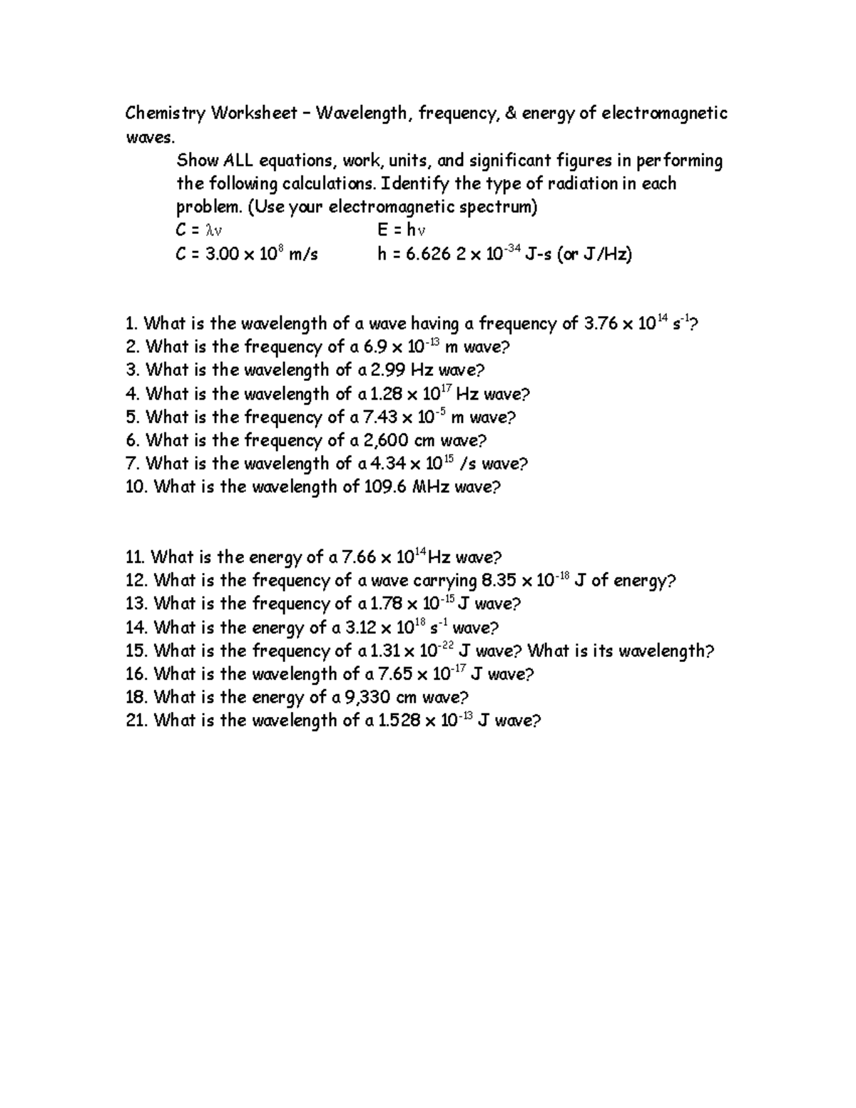 Copy of Unit 20 - Overview Activity Ball State 20/20 With Regard To Electromagnetic Waves Worksheet Answers