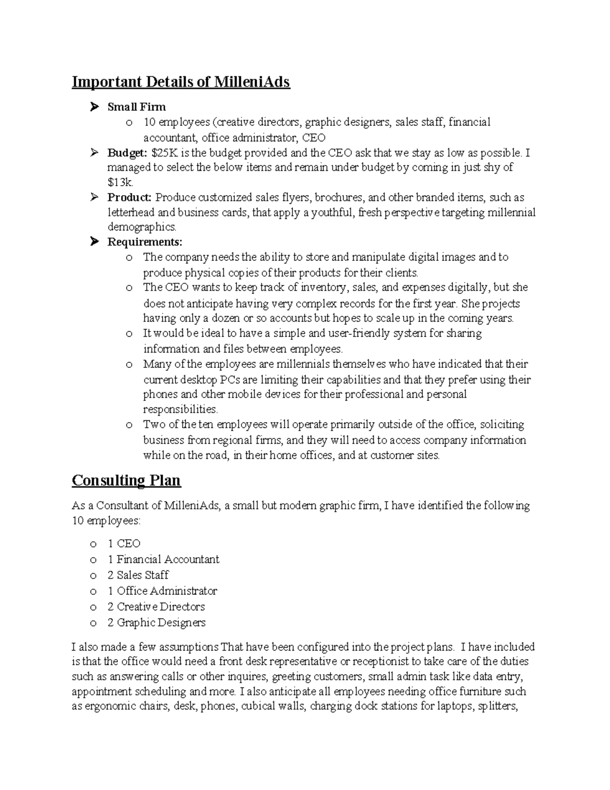 2-3 Final Project Milestone One Identify Business Needs - Important ...