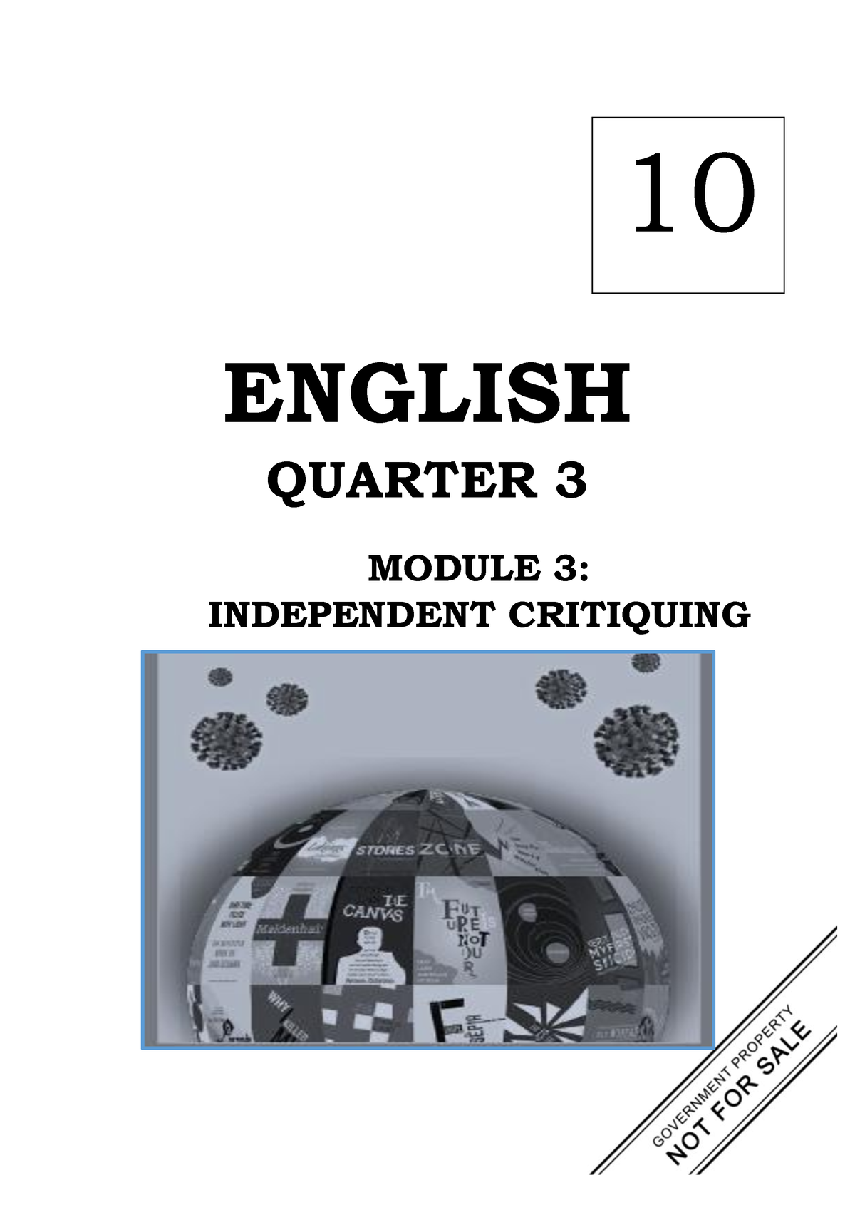 3 Q3 English - ENGLISH QUARTER 3 MODULE 3: INDEPENDENT CRITIQUING 10 ...