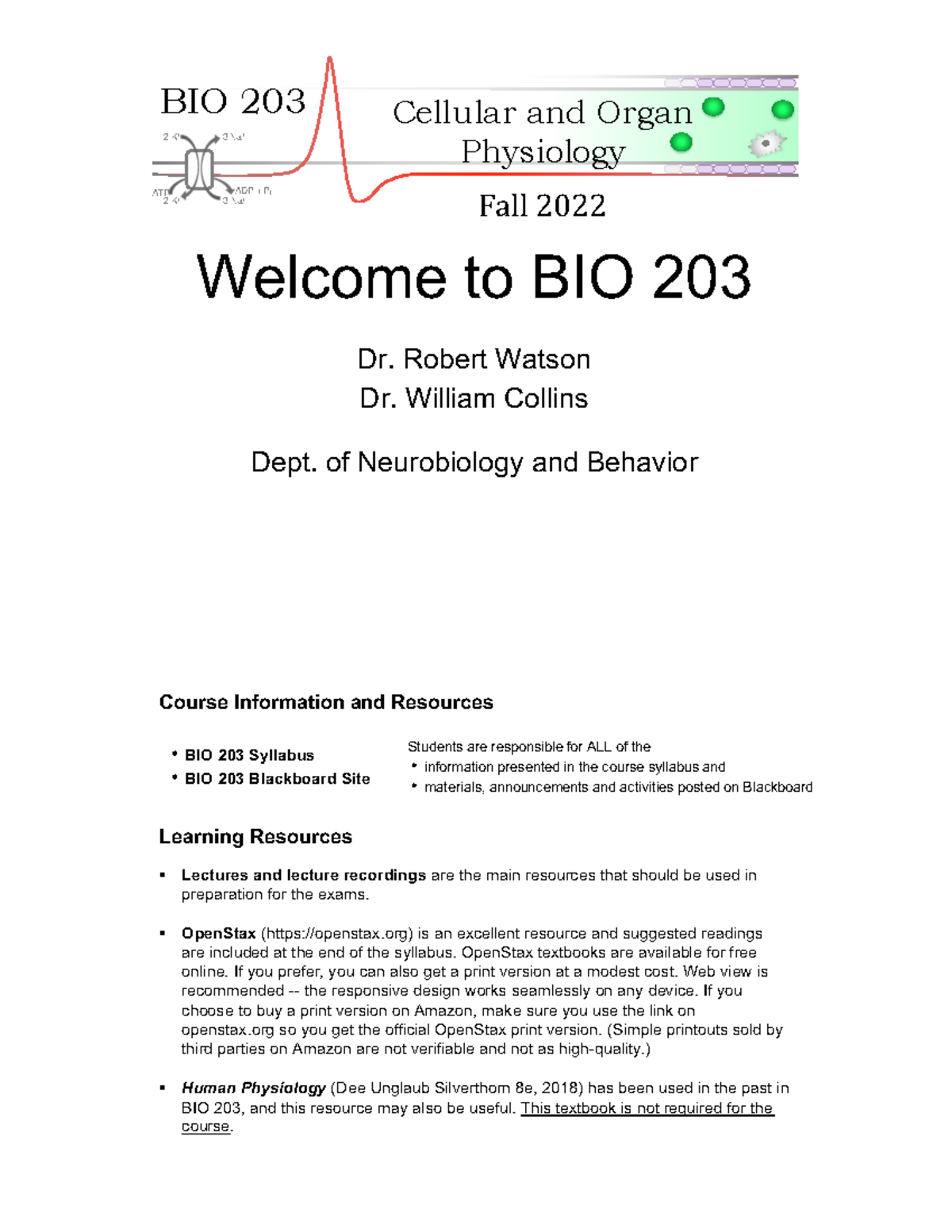 BIO 203 Module 1 - BIO 203 - SBU - Studocu