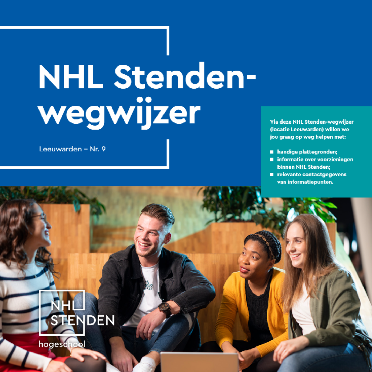 NHL Stendenwegwijzer. Leeuwarden Nr. 9. Via deze NHL Stenden